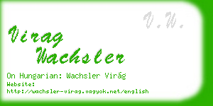 virag wachsler business card