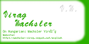 virag wachsler business card